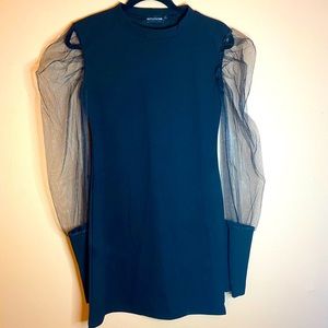 Little Black Dress w/ Organza sleeves